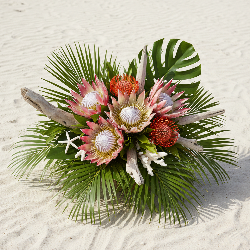 Diseño floral costero en Santa Marta
